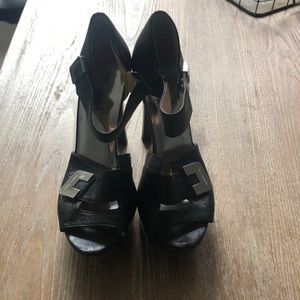 Michael Kores Black platform strappy heel